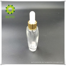 30ml klare kosmetische Glasflasche mit Gummistopfen